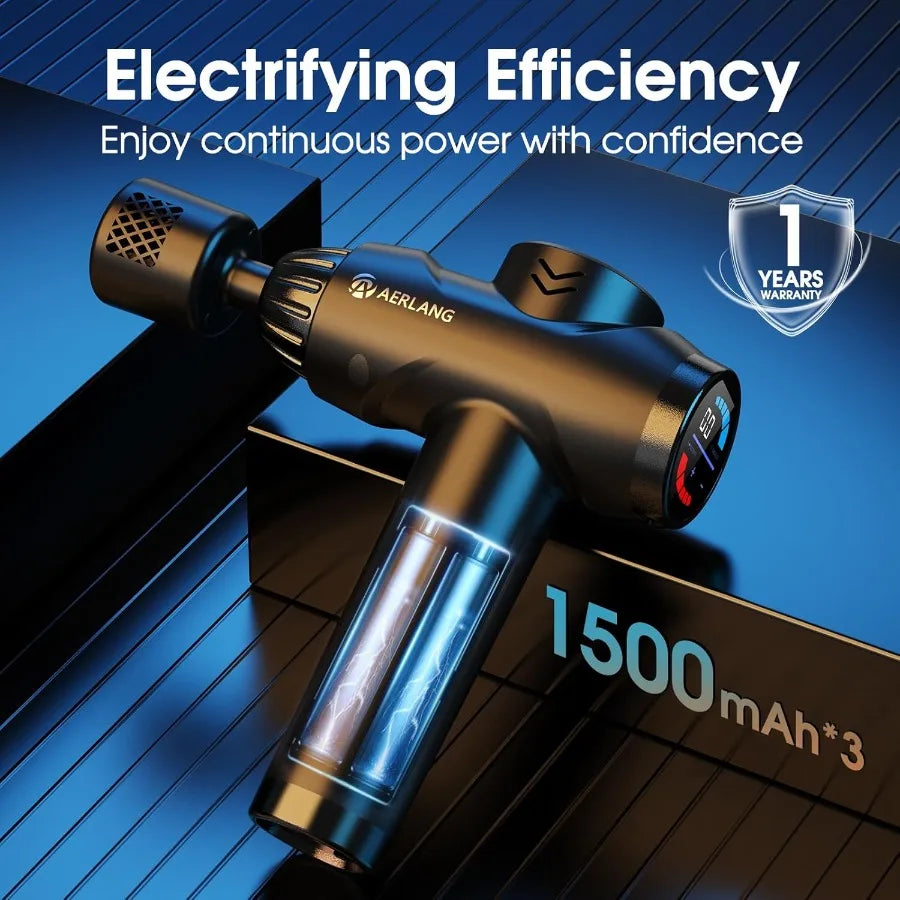 Portable Handheld Massage Gun With UltraAdvanced ThermalTherapyCoil SystemWithAttachments