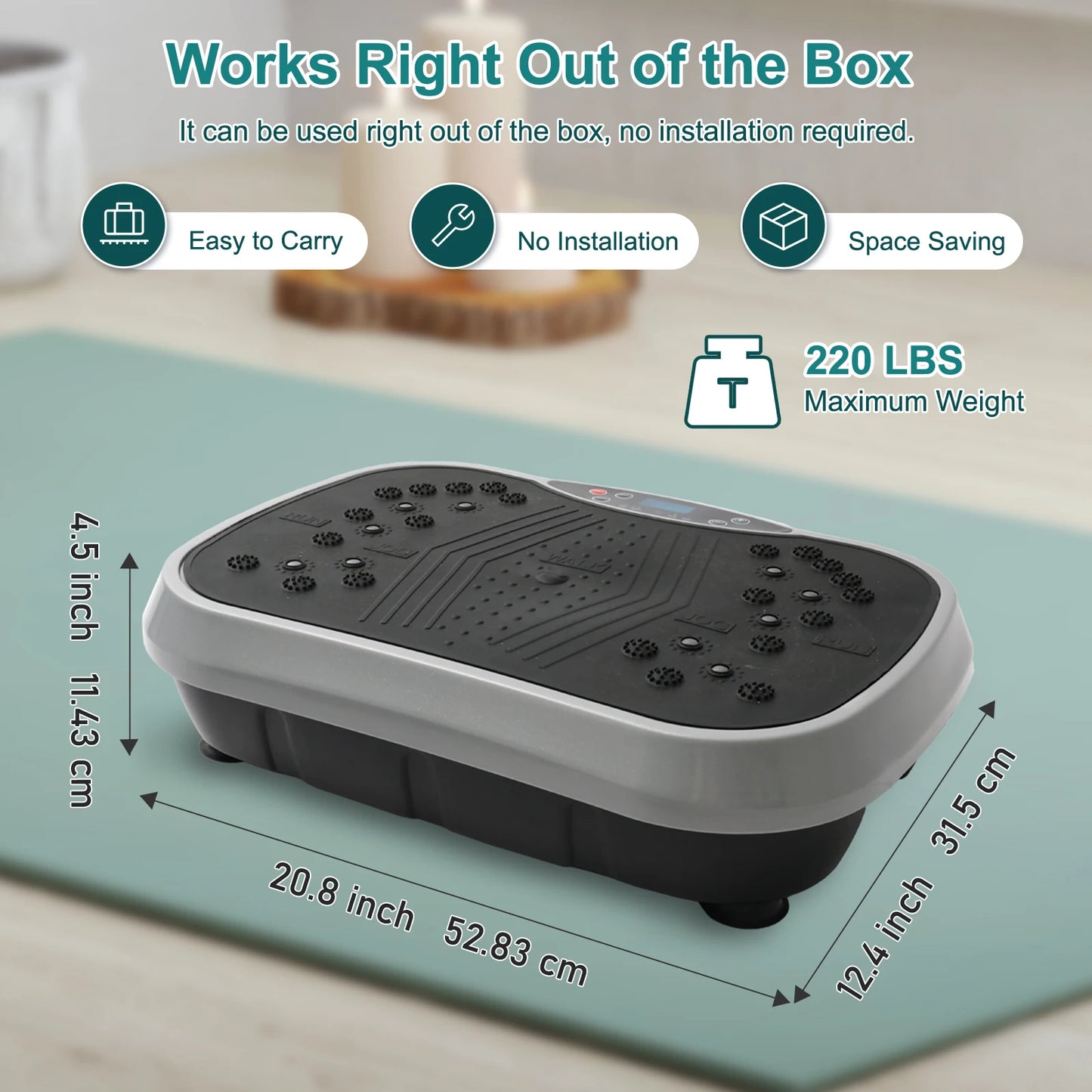 H Vibration Plate Exercise Machine Multifunctional Fat Burning Residential Fitness