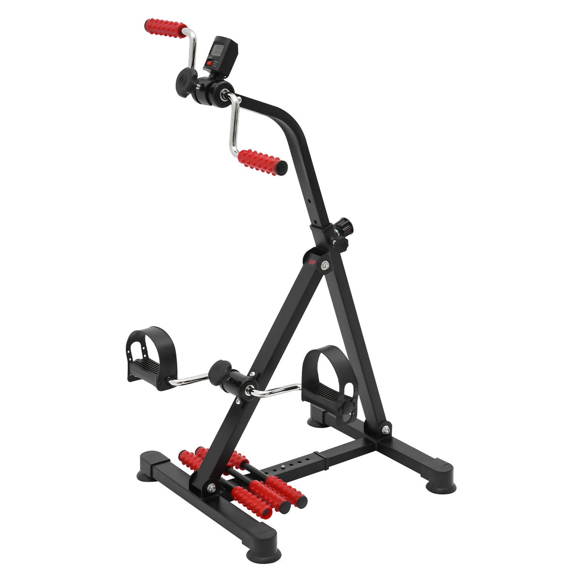 Step Machine, Pedal Exerciser Bike, Fitness Bike, Black Stationary Exercise Cycle with Monitor Pedals, Adjustable Resistance, LCD Display Tracks Time Count Distance Calories, Home Gym Cardio Trainer for Muscle Strengthening a