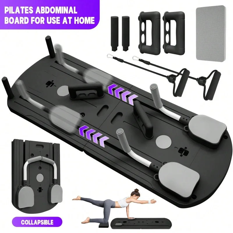 Foldable Pilates Reformer Board 8 In 1 Home Workout Equipment