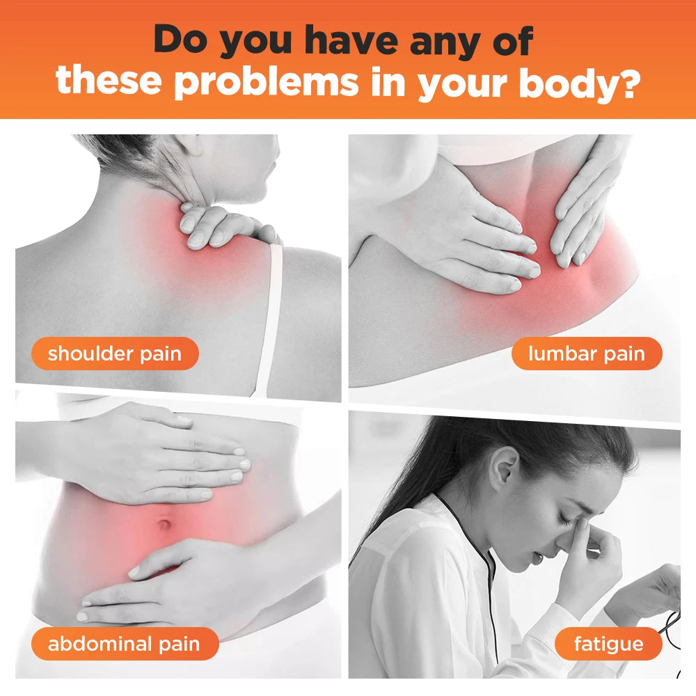 PASTSKY Electric Heating Lumbar Waist Massager With Heat And Vibration