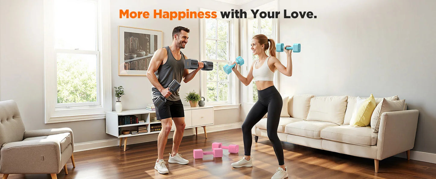 FED Fitness FEIERDUN 5 in 1 Adjustable Dumbbells Set