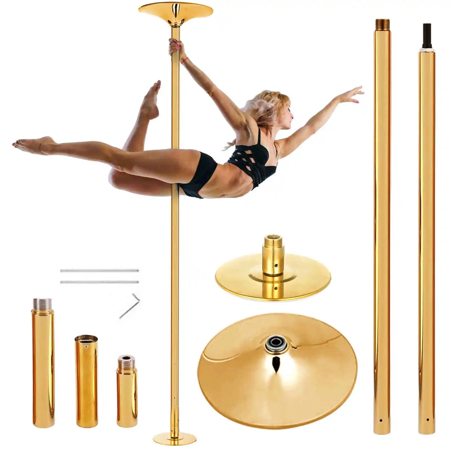 Adjustable Dance Pole Heavy Duty Steel Spinning And Static Modes