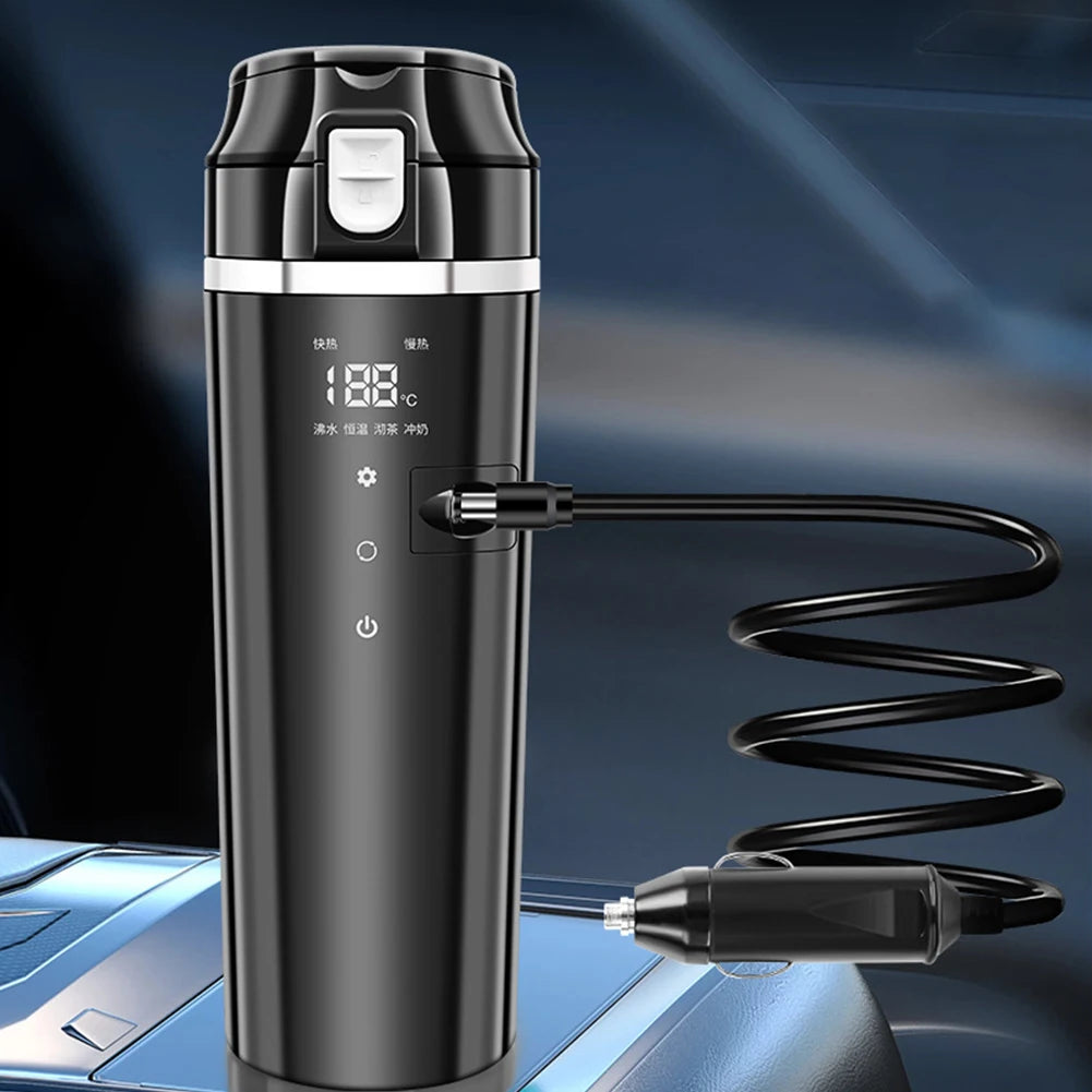 12V/24V Car Heated Smart Mug With LCD Display Temperature Control