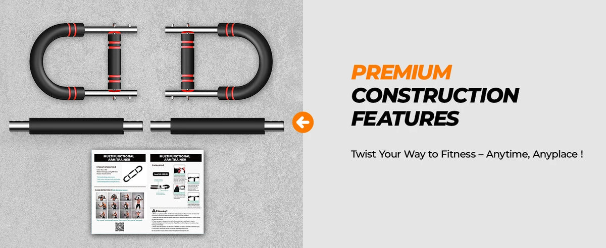 U Shape Arm Trainer Power Twister Bar For Strength Training