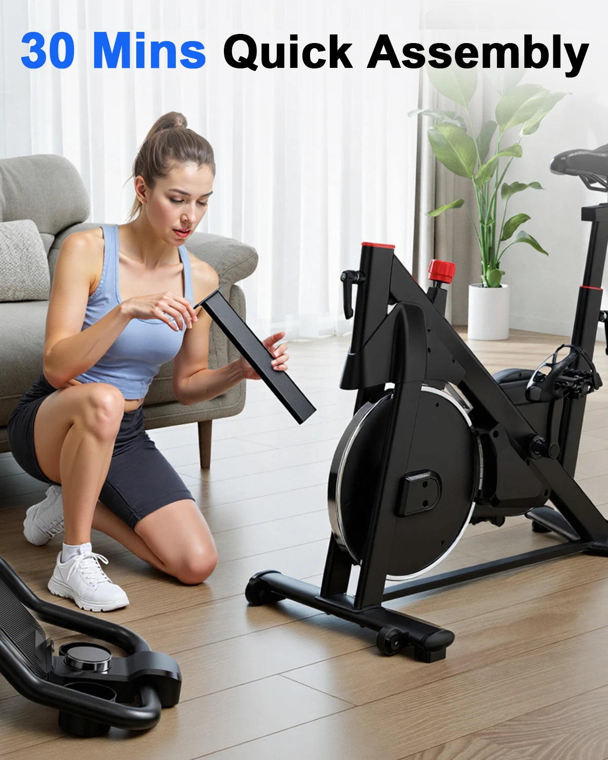 Superun 32 Level Magnetic Resistance Stationary Bike For Home