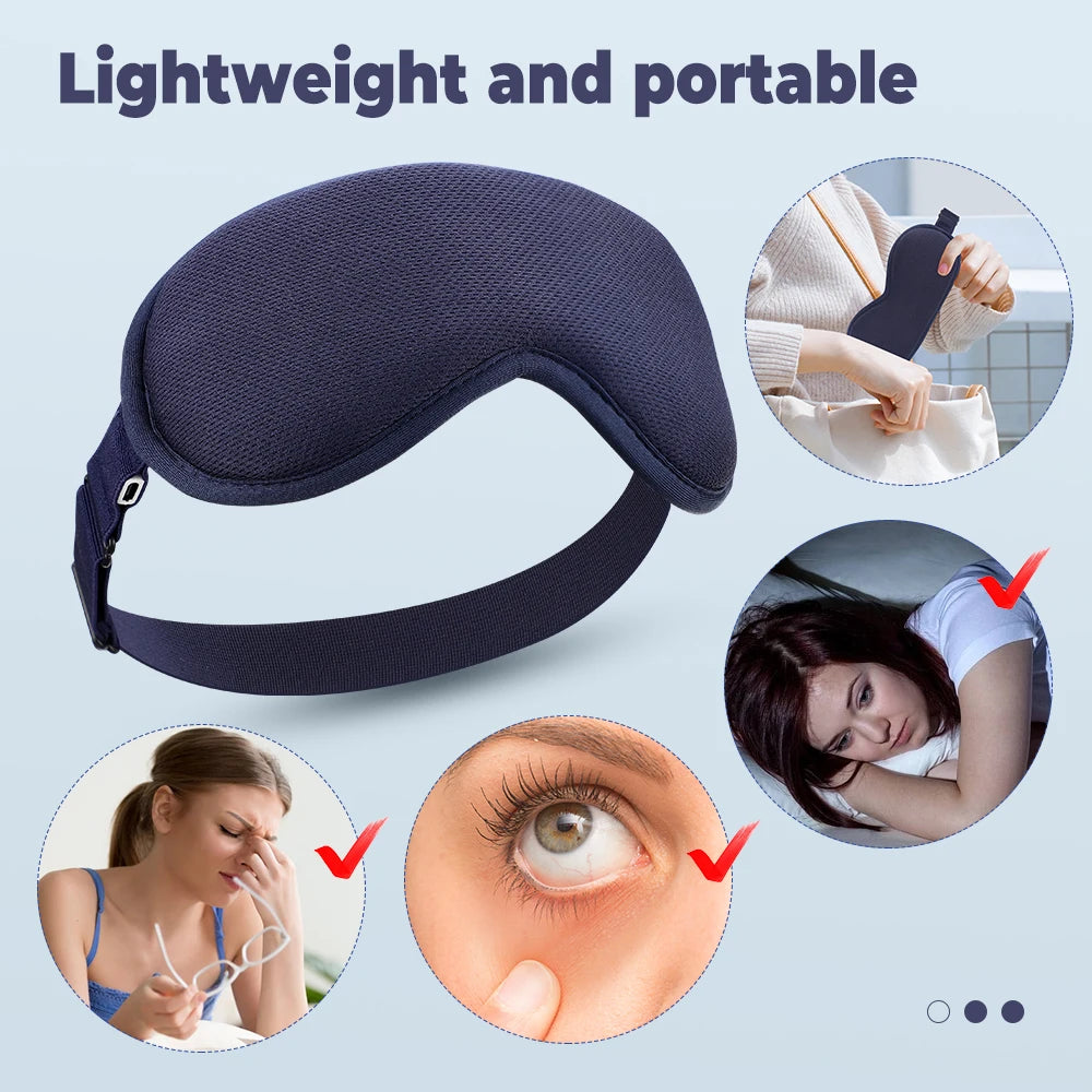 Hailicare Hot Compress Electric Steam Eye Mask With 3D Massage