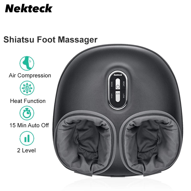 Nekteck Foot Massager Electric Air Compression Shiatsu Therapy Knead Roller
