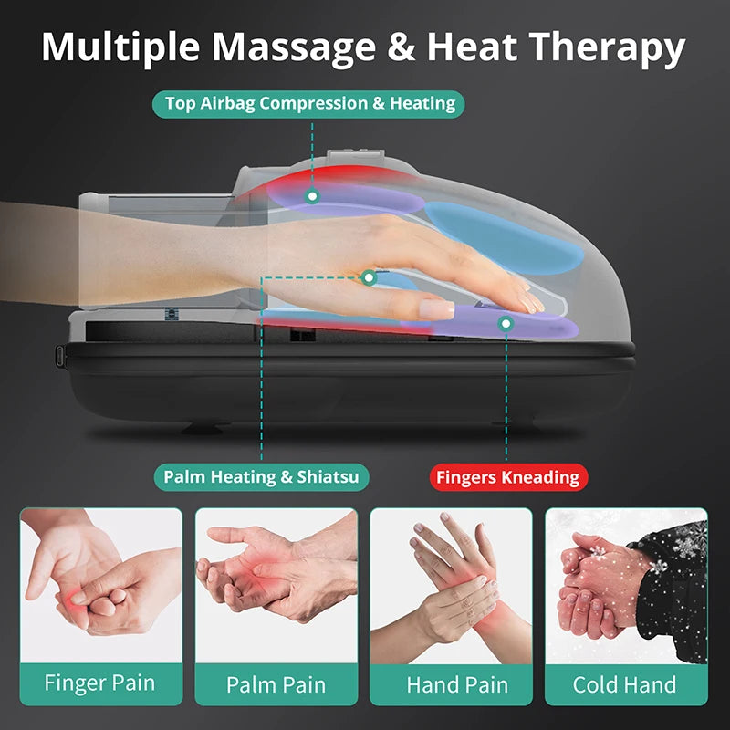 Medcursor Wireless Hand Massager With Air Compression Palm Acupoint Heat