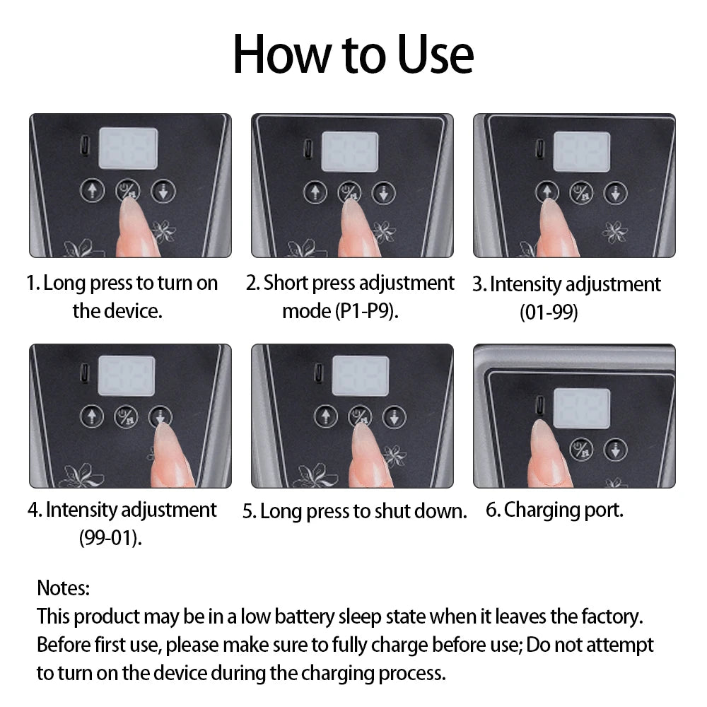 Foreverlily 24 Heads Massage Gun With 9 Modes Full Body