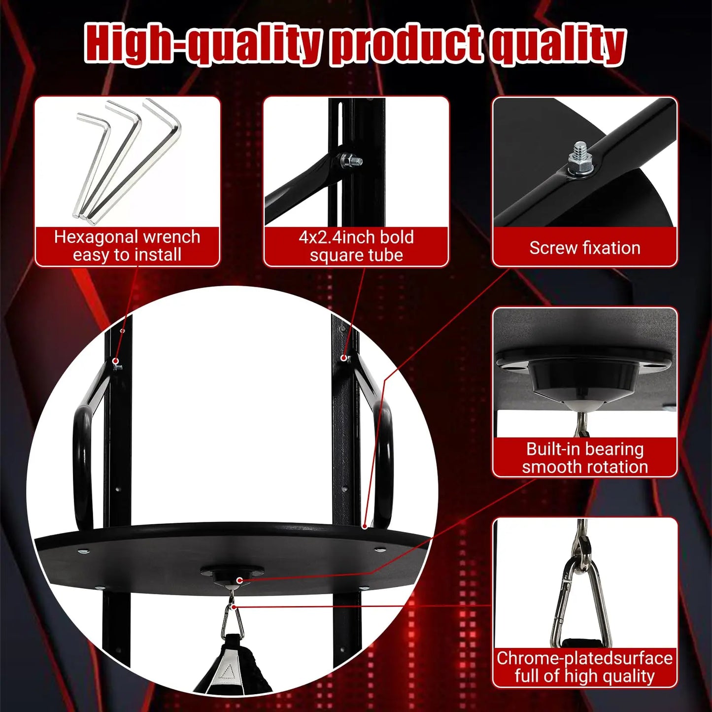 HiMISS Adjustable Speed Bag Platform 360 Swivel Wall Mount Kit