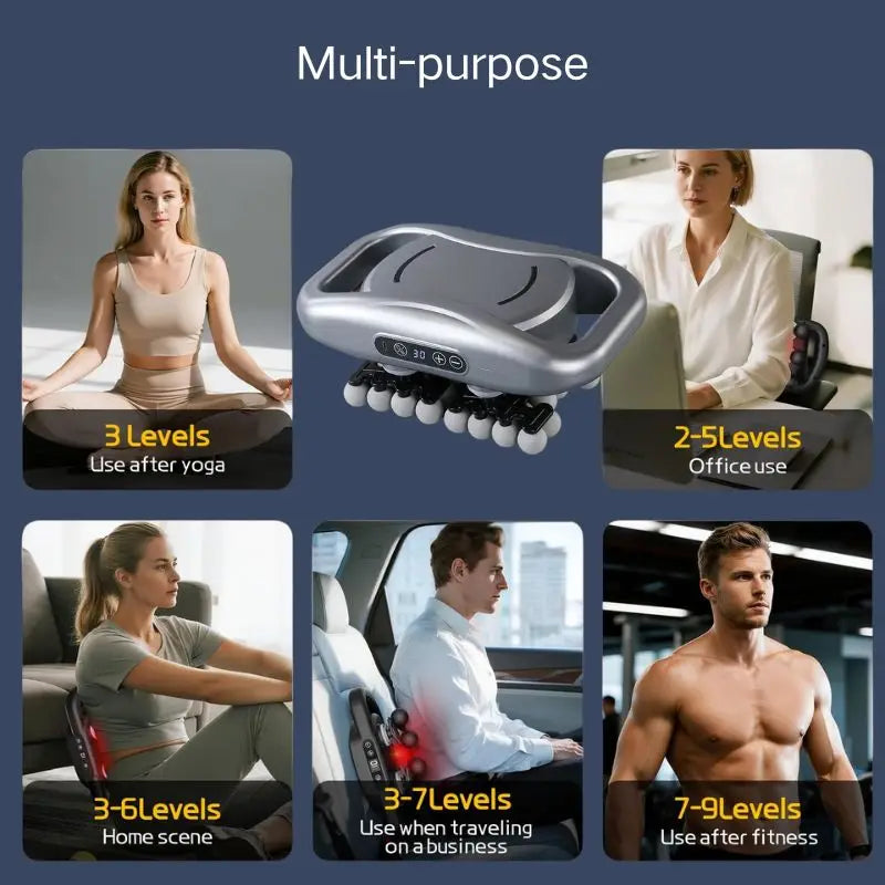 42-Head Muscle Massage Gun With LED Display And 9 Speeds