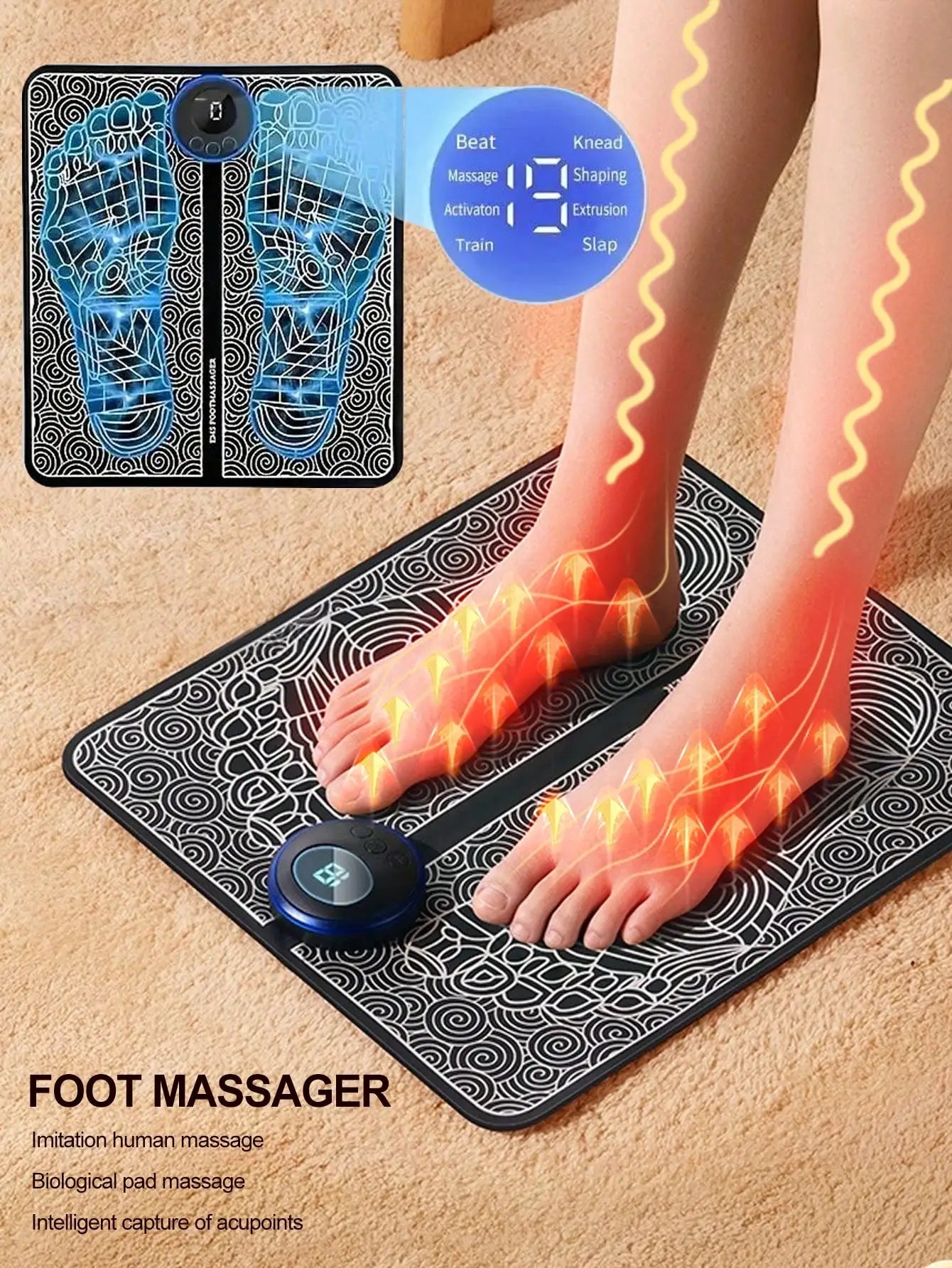 Ems Massager Kit for Whole Body with Foot Massager Pad