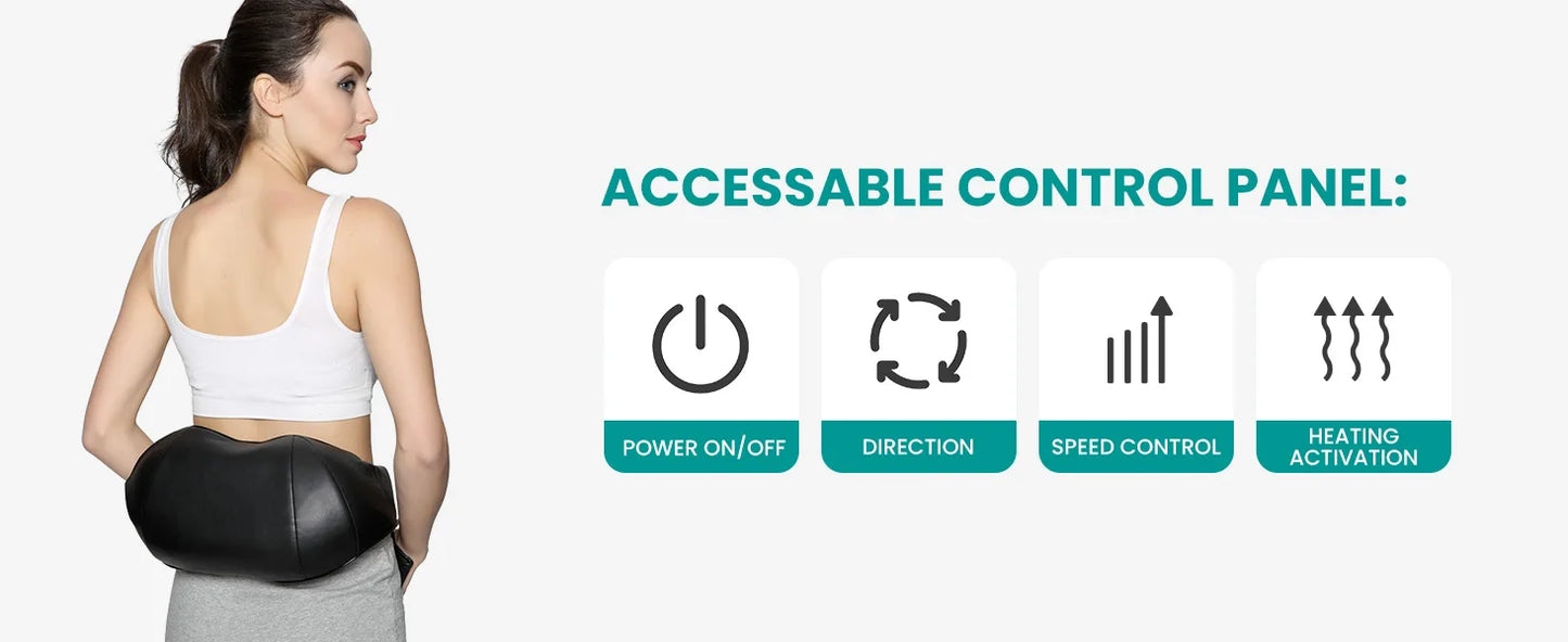 Nekteck Shiatsu Neck And Shoulder Massager With Heated Kneading