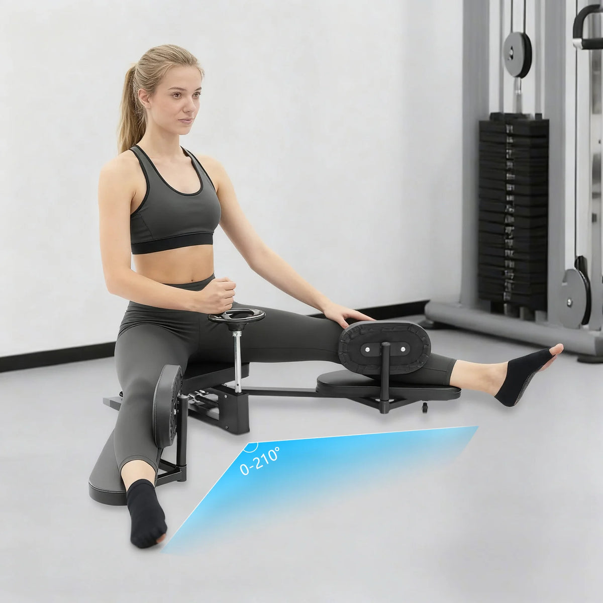 Adjustable Leg Stretcher Machine, Heavy Duty Split Trainer For Fitness