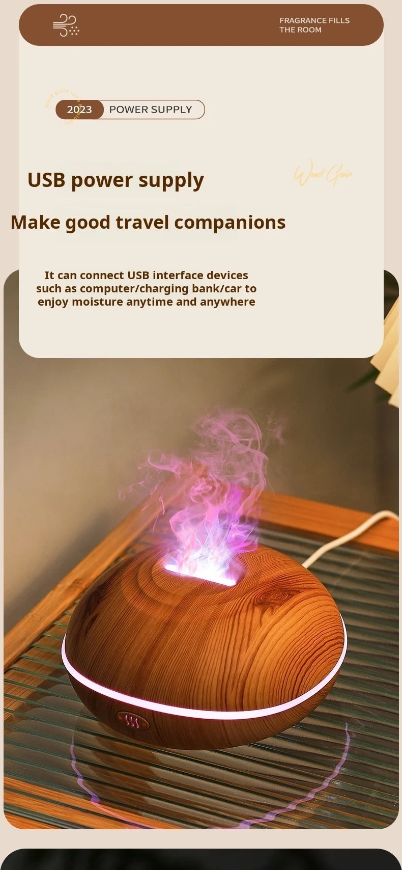 Aromatherapy Humidifier Ultrasonic Diffuser Aroma Mist Maker
