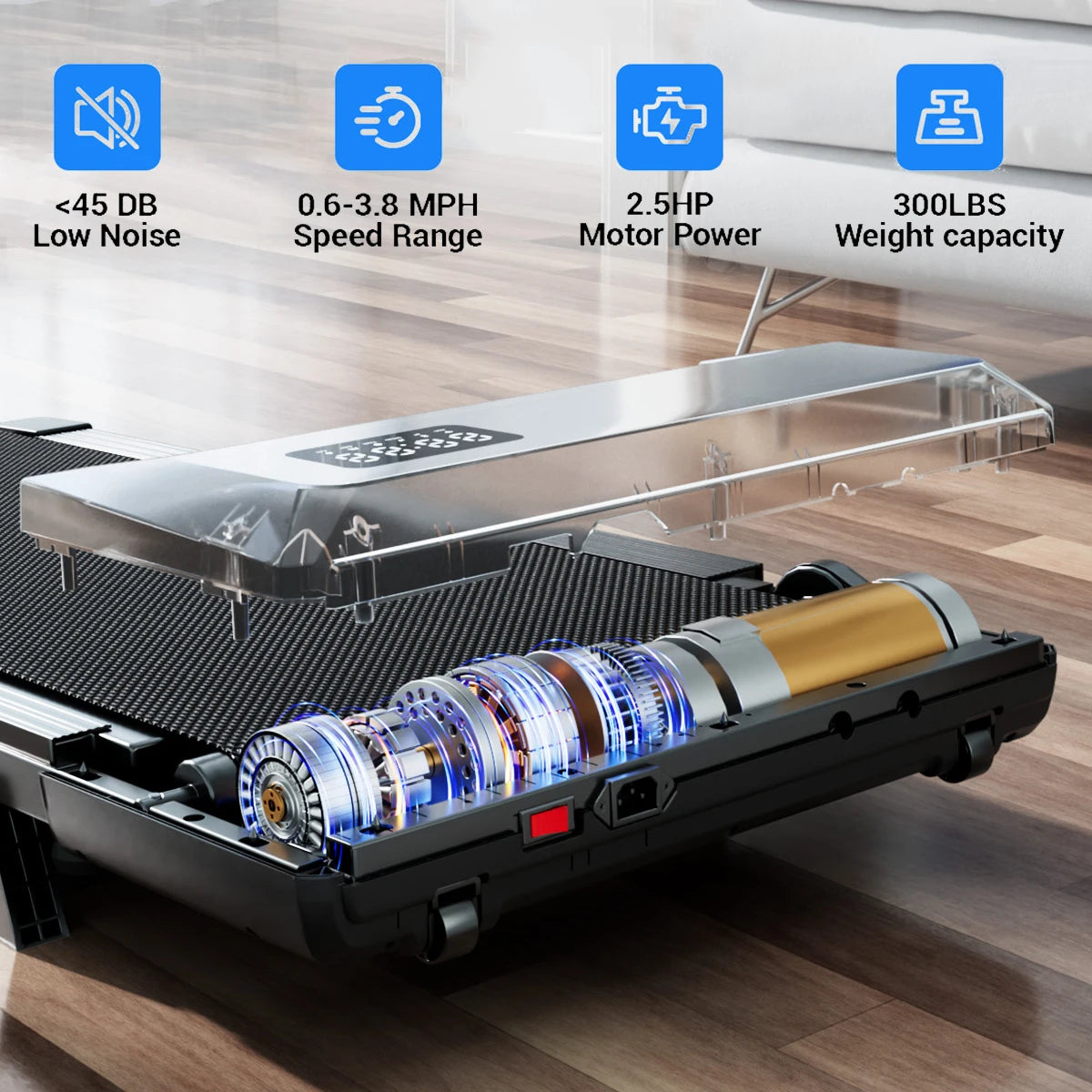 Superun Under Desk Treadmill 2.5 HP Quiet Walking Pad