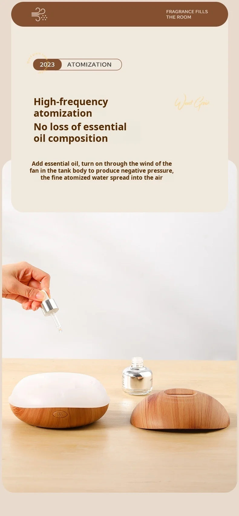 Aromatherapy Humidifier Ultrasonic Diffuser Aroma Mist Maker