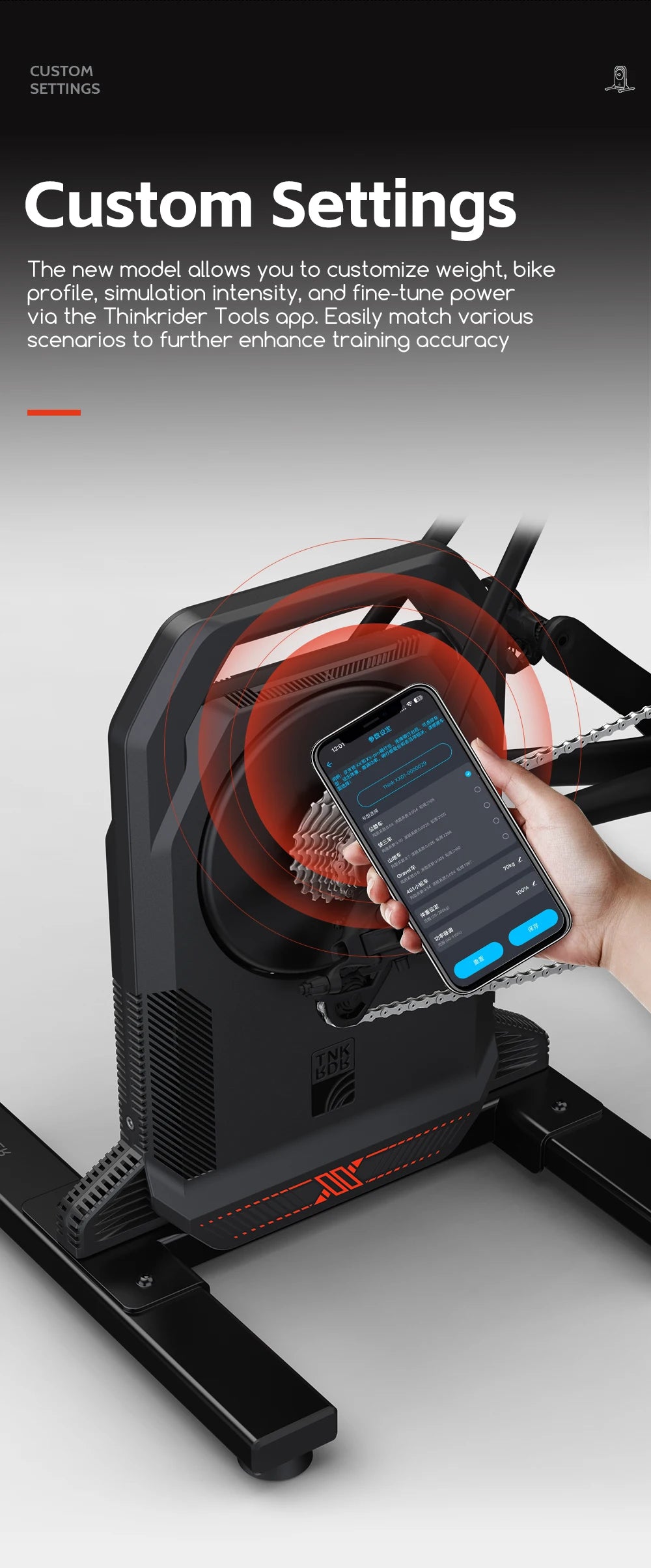 ThinkRider XXPRO Direct Drive Smart Bike Trainer 2500W Indoor