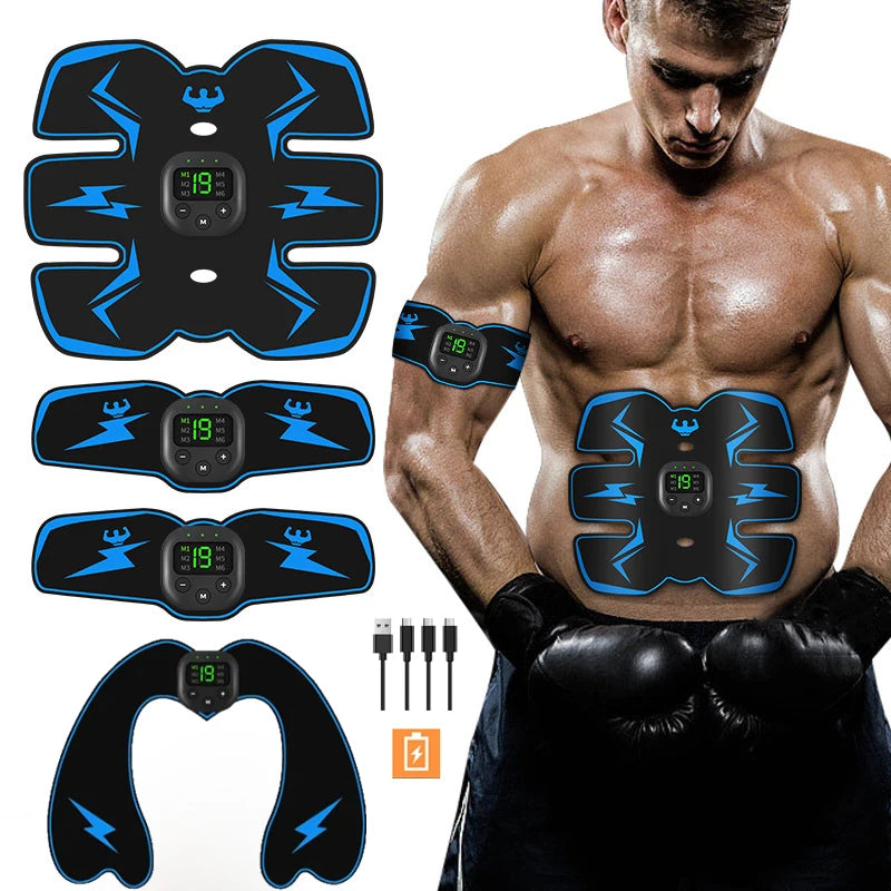 USB Rechargeable EMS Muscle Stimulator Full Body Massager Pain Relief