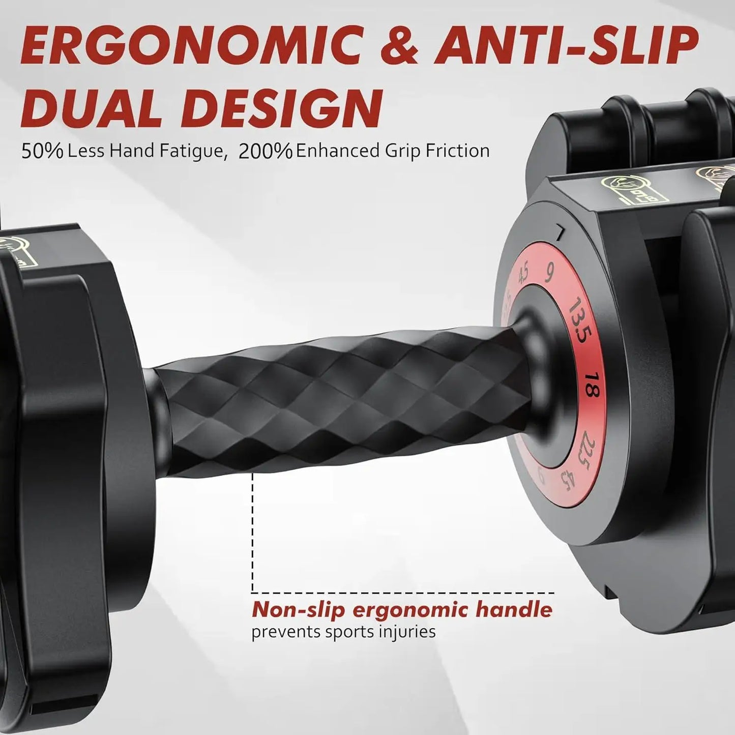 Five-In-One Adjustable Dumbbell Set Compact Home Gym