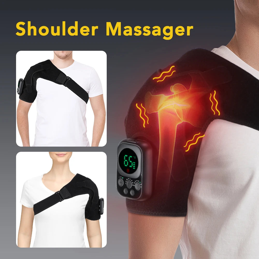 Hailicare Electric Heating Shoulder Knee Massager Brace LED APP TherapeuticRecovery