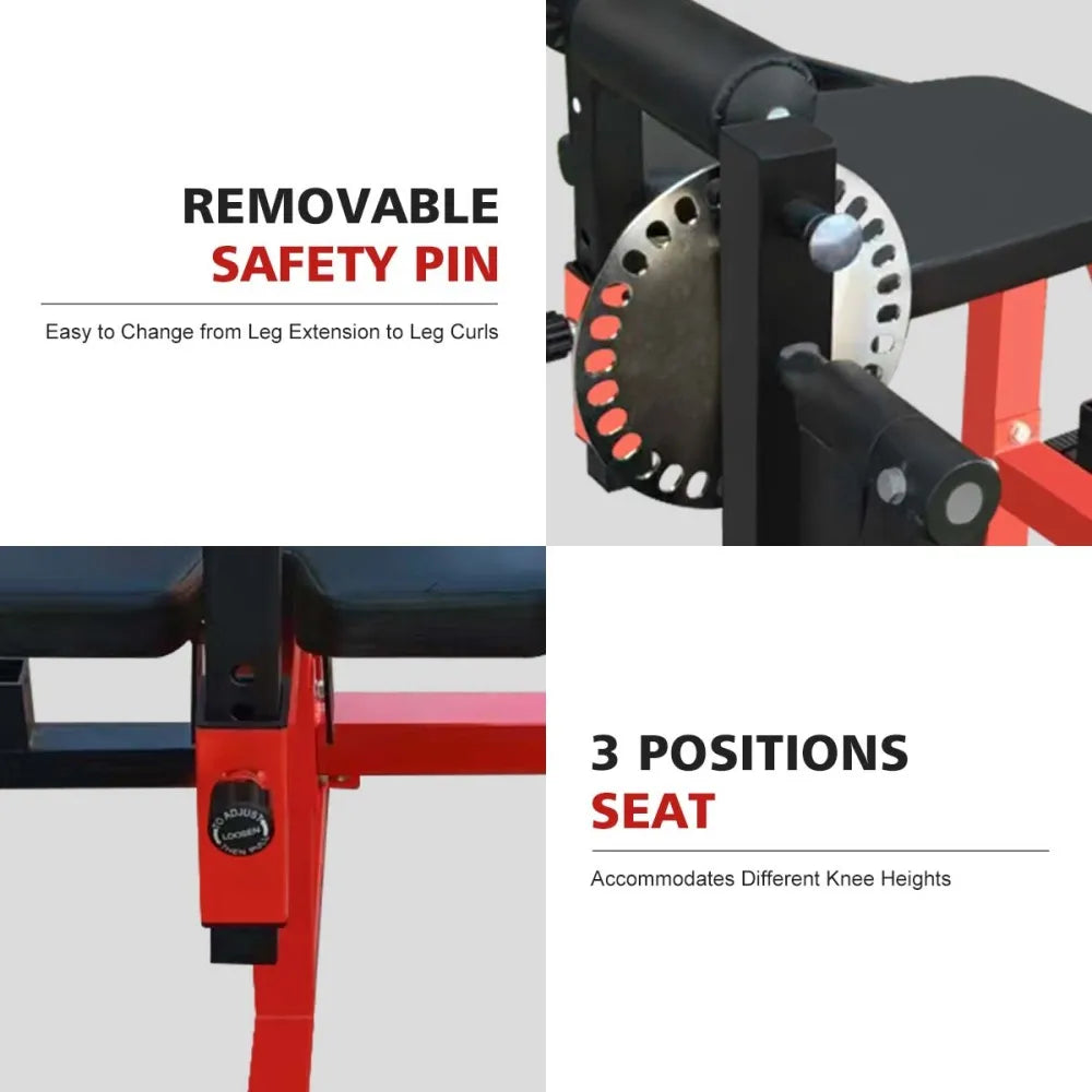Adjustable Leg Extension And Curl Machine For Home Gym Workouts