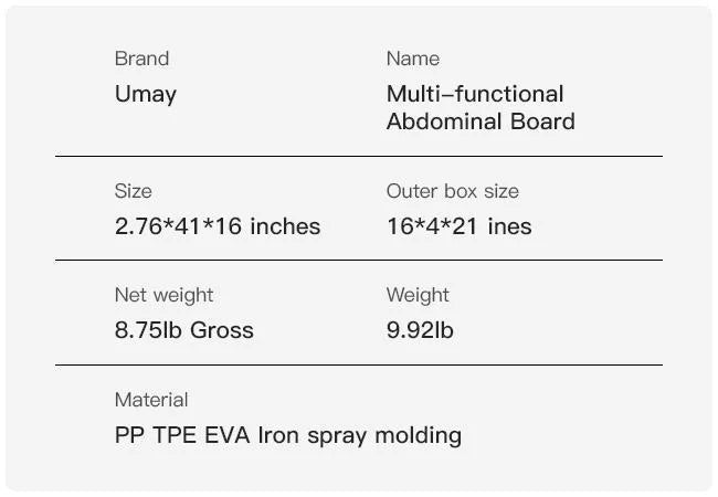 UMAY Multifunctional Pilates Board With Timer For Core Workouts