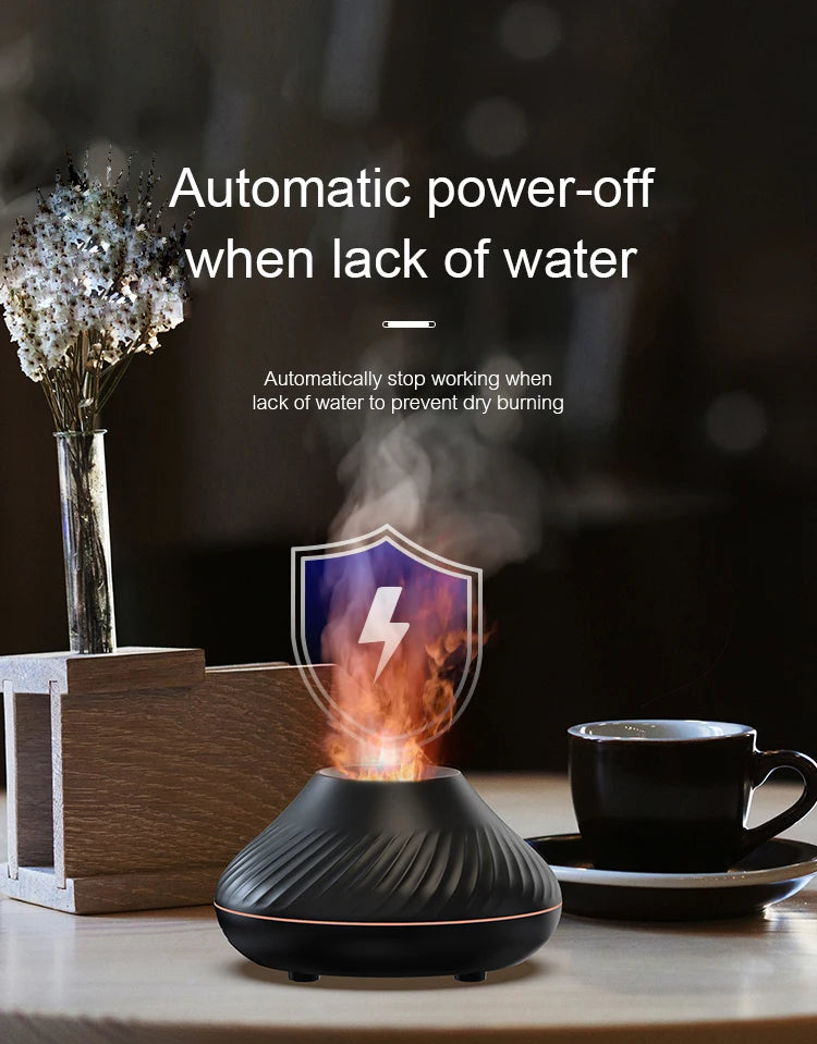 Volcanic Aroma Diffuser Essential Oil Lamp USB Portable Humidifier Night Light