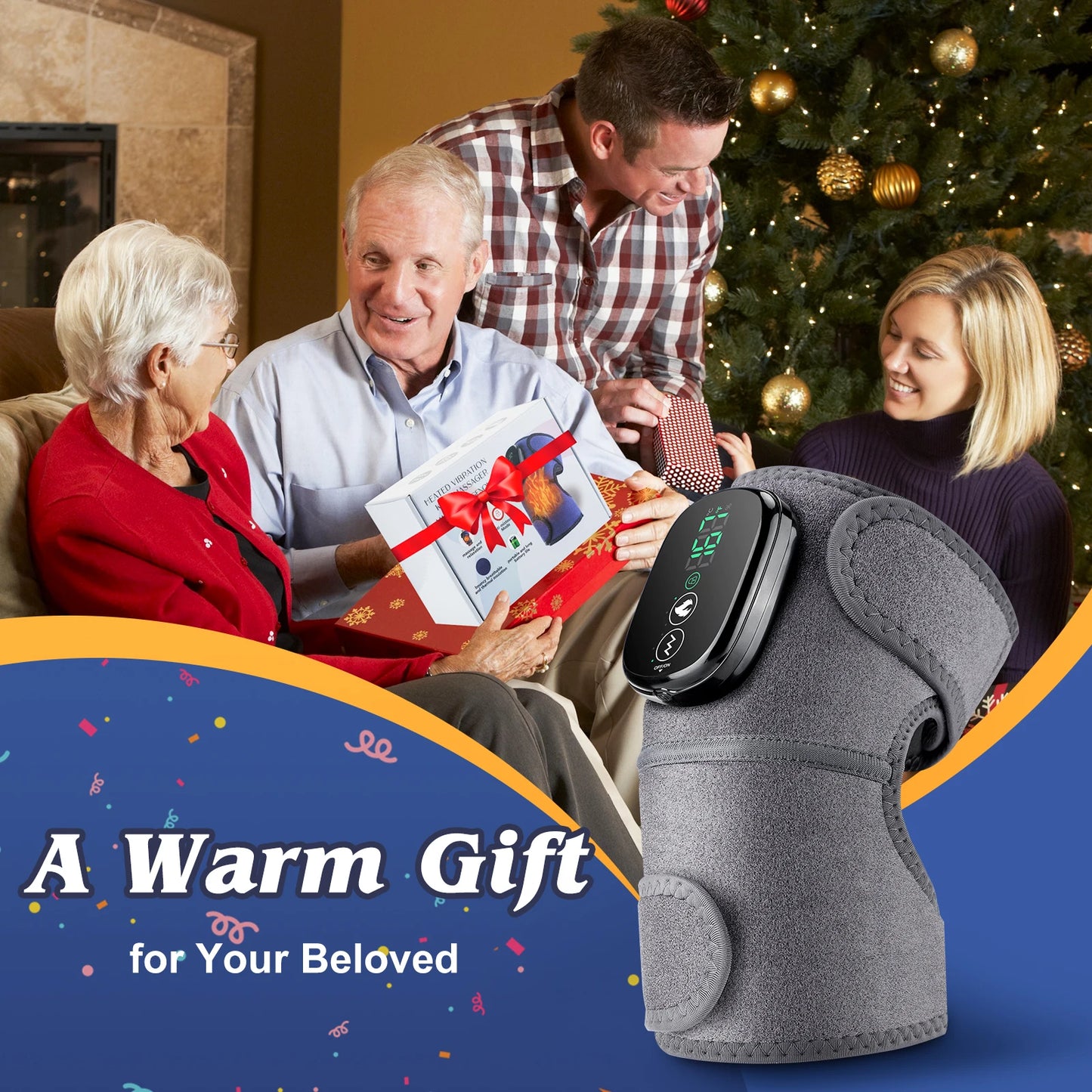 LeG PremiumTherapeutic ElectricallyEnhanced HeatedKnee MassagerPro 3In1 Pro Device