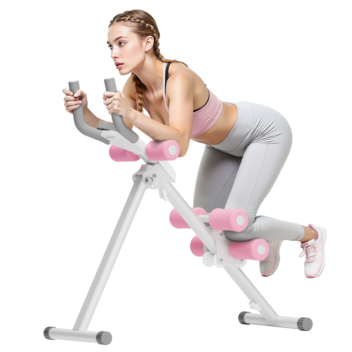 Foldable Abdominal Trainer Machine for Core Workout and Waist Toning