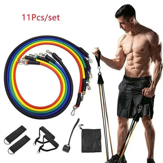 TPE Resistance Bands Set With Door Anchor And Handles
