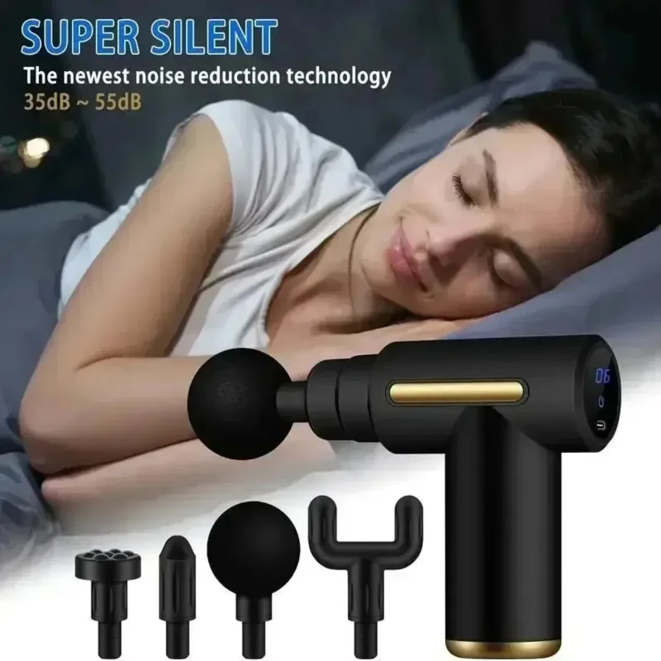 DIAMRI USB Massage Gun Portable Fascia Reliever For Neck Shoulders