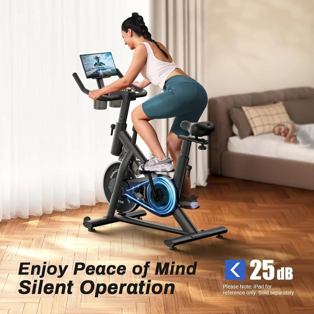 Magnetic Friction Exercise Bike With Brake Pad App Tablet Mount