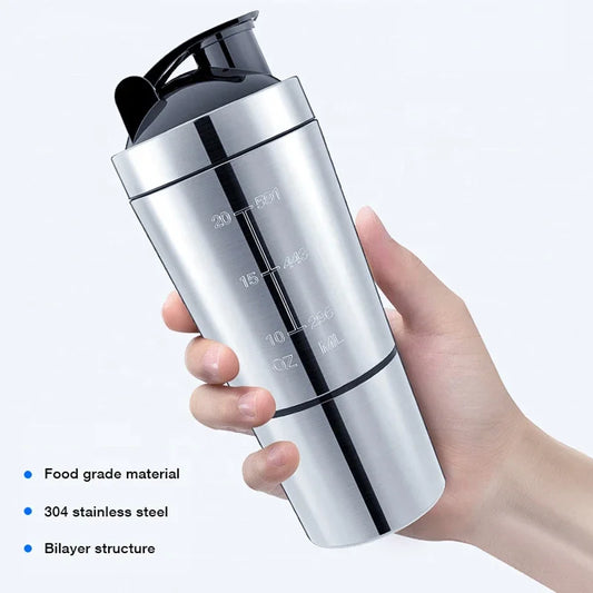 High Concerned Stainless Steel Protein Shaker Cup BPA Free Leakproof