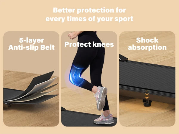 Superun 2in1 Home Treadmill Bluetooth LCD Display Fitness Machine