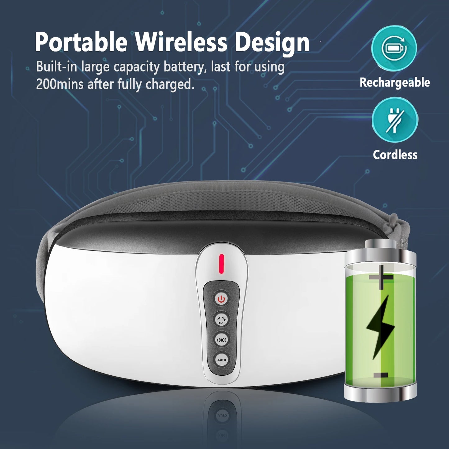Wireless Slimming Belt Abdominal Massager With Heating And Vibration