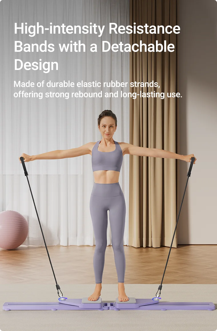 UMAY Multifunctional Home Pilates Board With Adjustable Resistance Timer