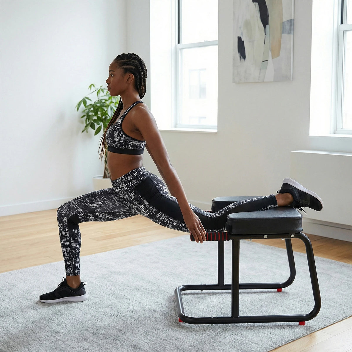 ALIILEE Yoga Headstand Bench With Anti Slip Mat Workout Trainer