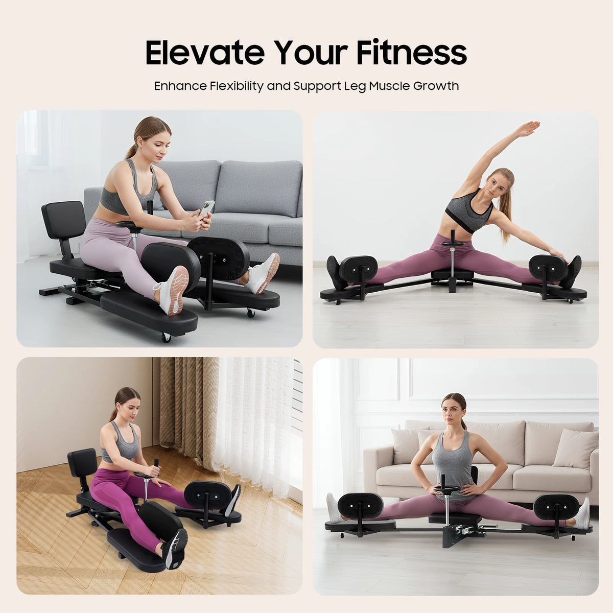 Adjustable Leg Stretching Trainer And Split Machine For Home Gym