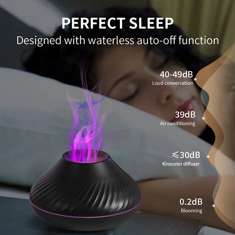 Volcanic Aroma Diffuser Essential Oil Lamp USB Portable Humidifier Night Light