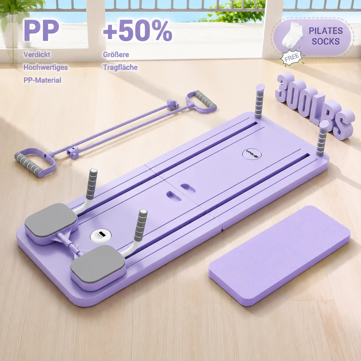 UMAY Multifunctional Pilates Board With Timer For Core Workouts