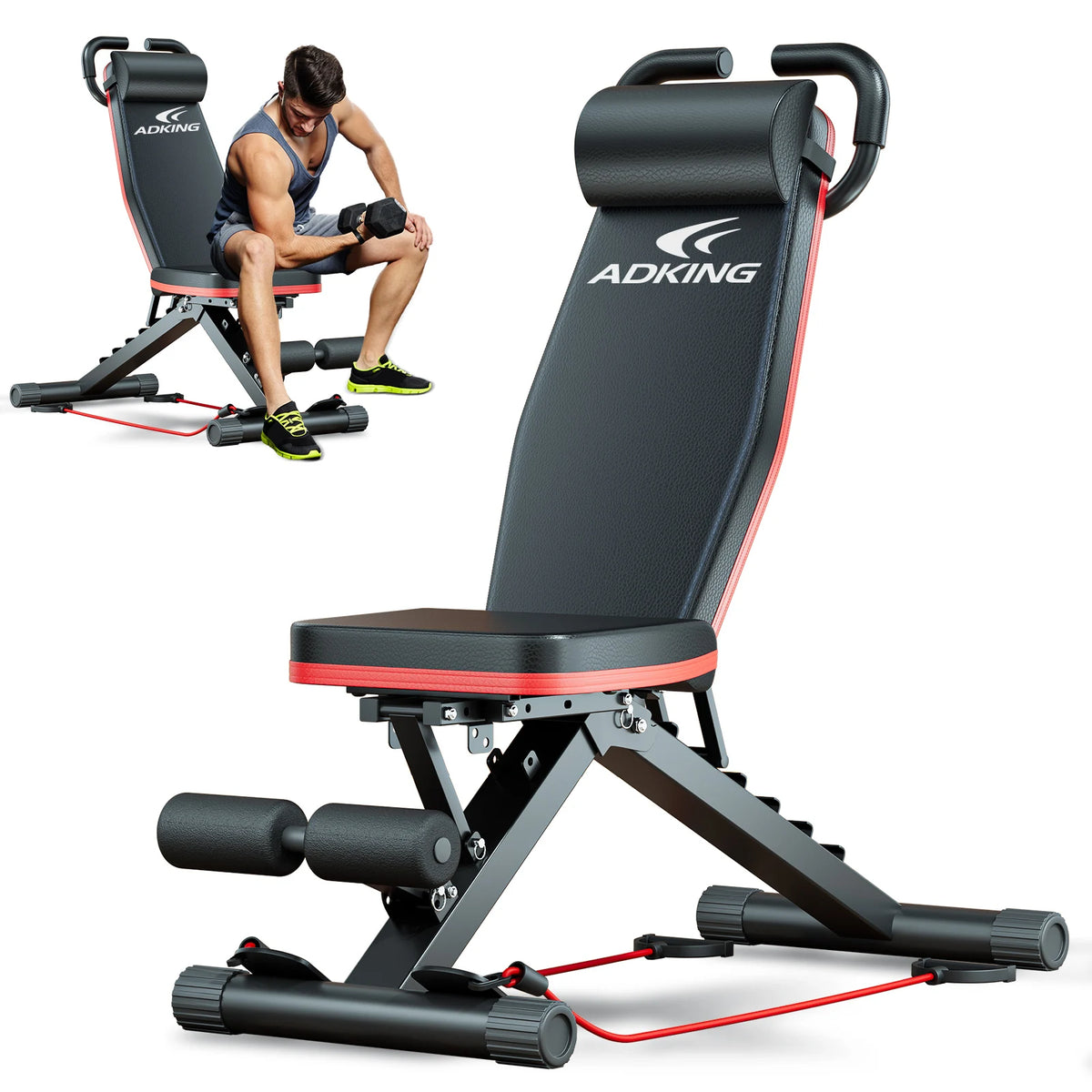 Foldable Adjustable Weight Bench For Home Gym Strength Training