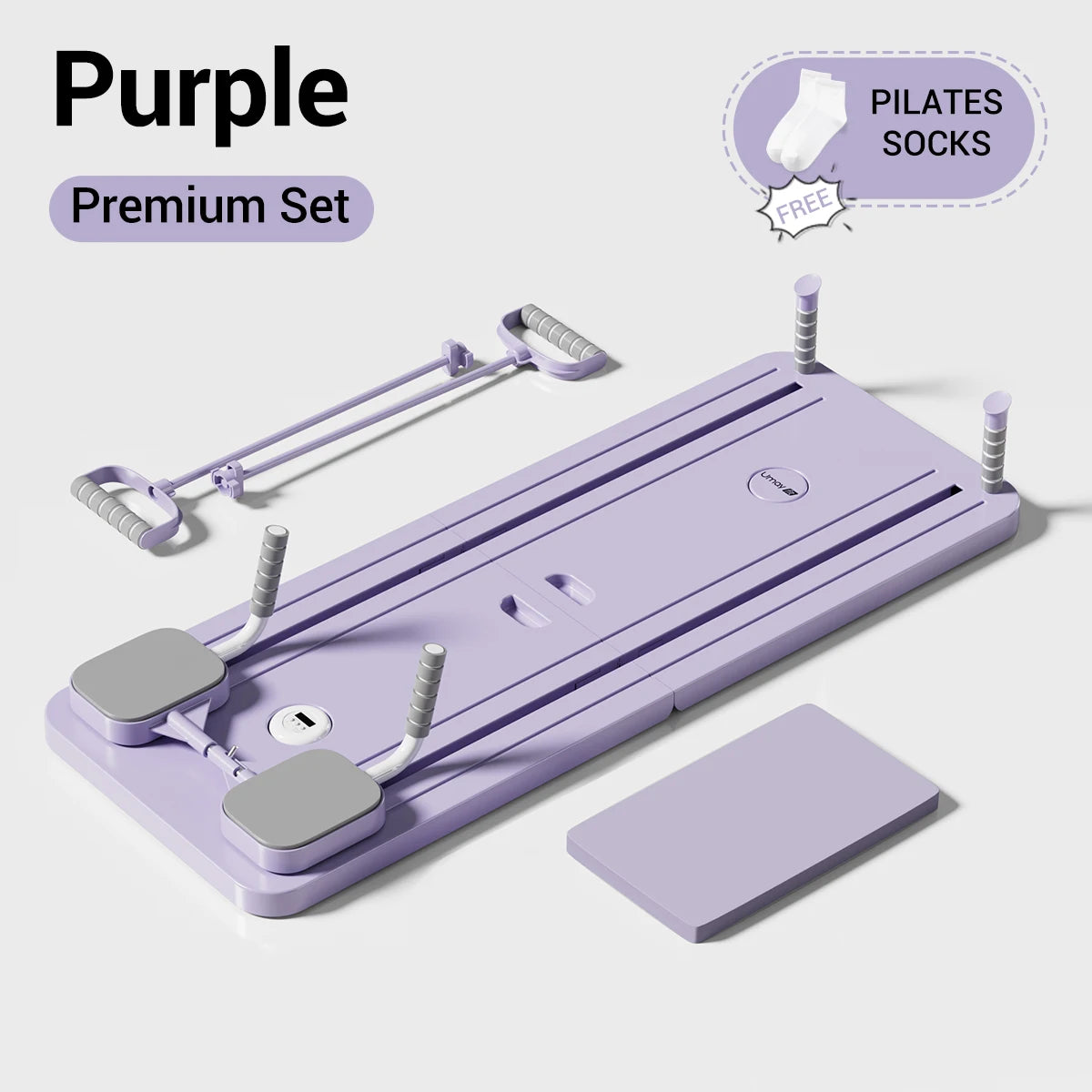UMAY Multifunctional Pilates Board With Resistance Tubes For Core Workouts