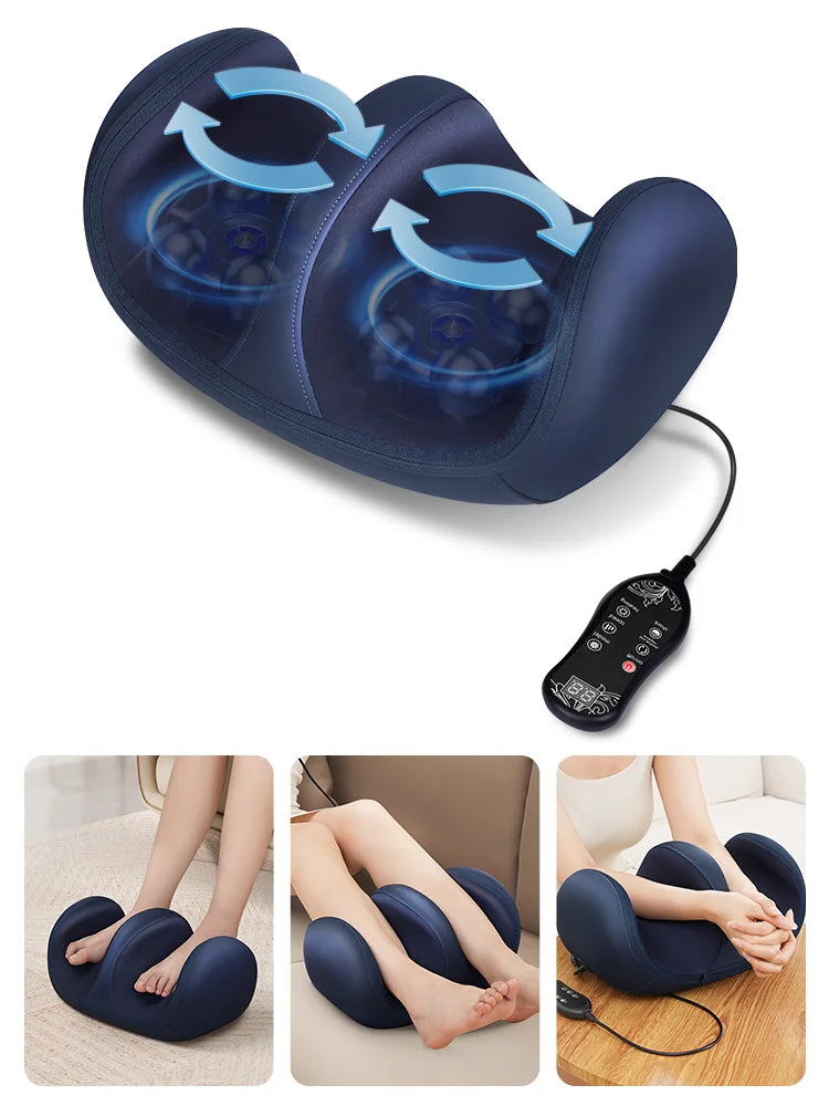 Leercon Extra Big Electric Foot Massager Hot Compress Shiatsu Kneading Leg Roller Kneading Calf Deep Relieve Fatigue Relaxation Muscle