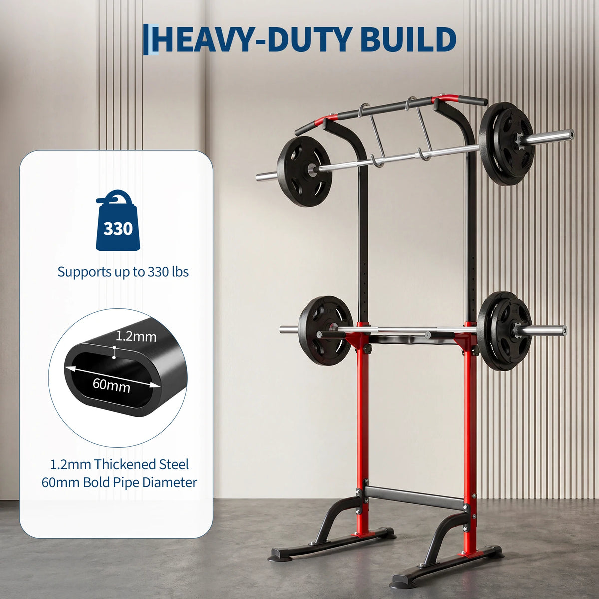 Multifunction Power Tower Pull Up Dip Station For Home Gym