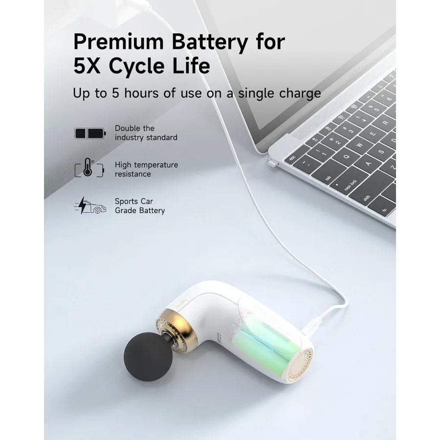 Compact Mini Massage Gun Percussion Deep Tissue Massager For Travel Sports Home Use Portable Handheld