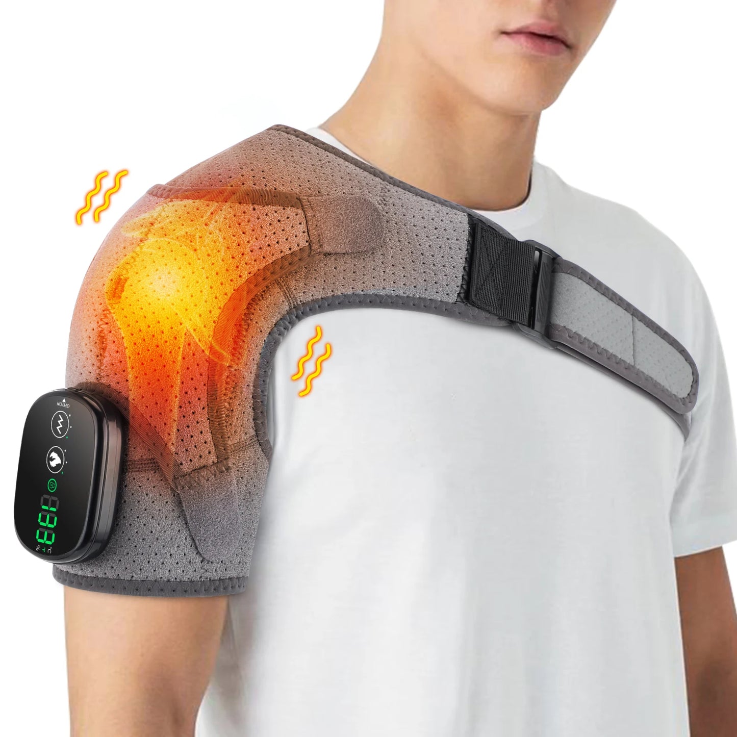 PASTSKY Electric Shoulder Heating Pad With Three-Mode Vibration Therapy Massager