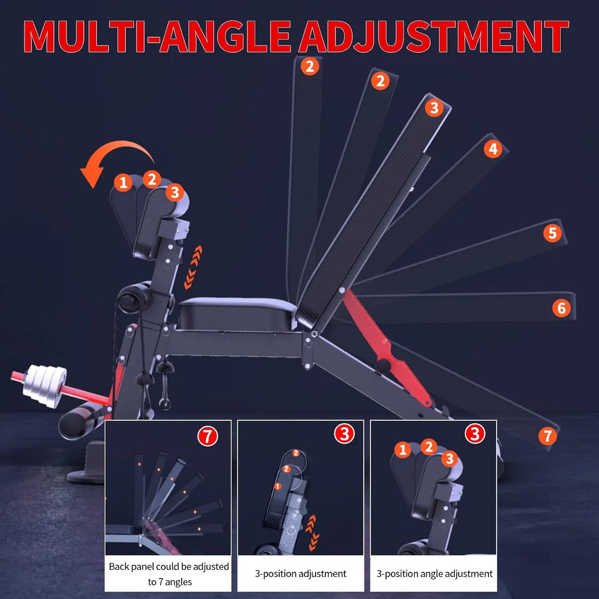Foldable Multifunctional Dumbbell Weight Bench For Full Body Workouts
