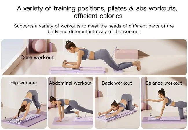 UMAY Multifunctional Pilates Board With Timer For Core Workouts